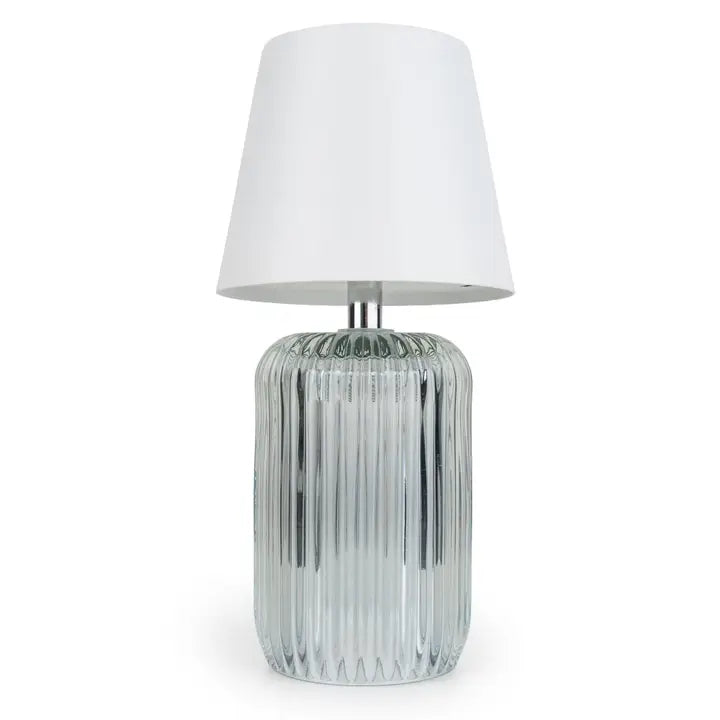 Ridged glass table lamp - Clear