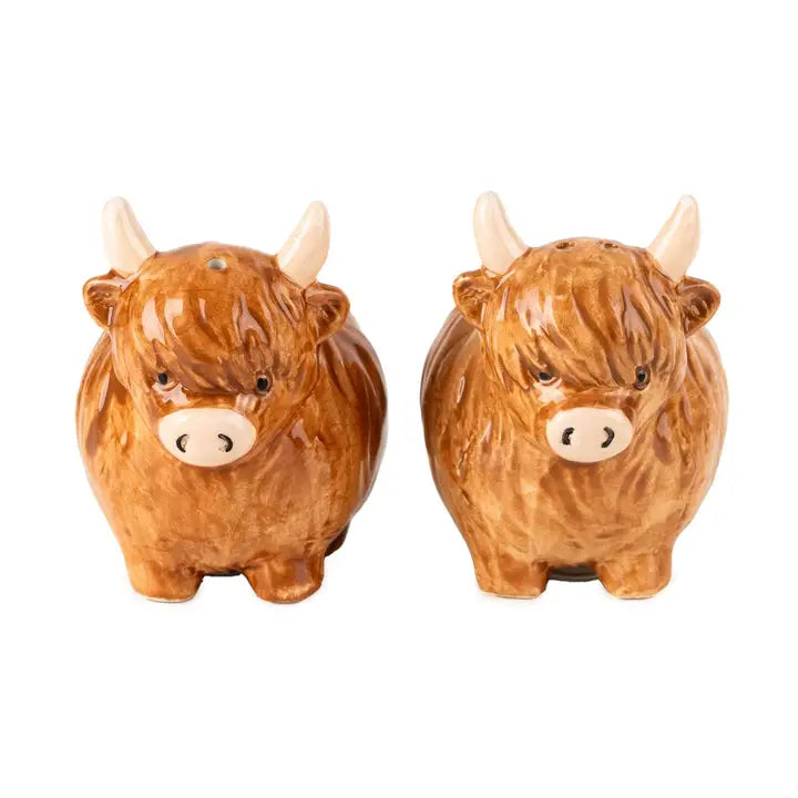 3D highland cow salt&pepper pots