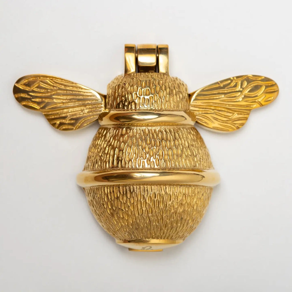 Brass bee door knocker
