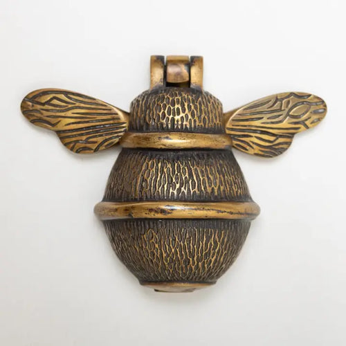 Brass bee door knocker