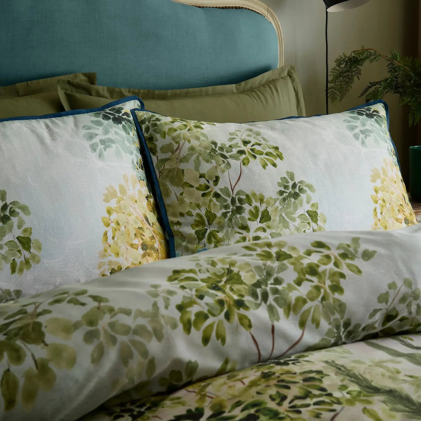 Hidden garden duvet set - green